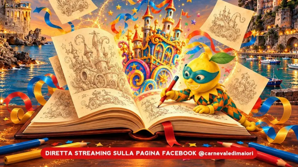 Maiori, il Gran Carnevale 2027 prende forma: il 5 novembre la presentazione dei bozzetti dei carri allegorici dedicati all'universo delle fiabe