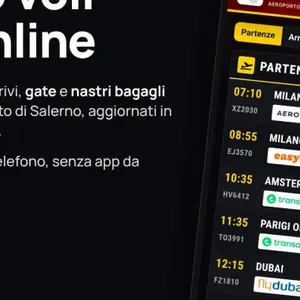 Aeroporto di Salerno, arriva Info Voli: partenze, arrivi e ritardi aggiornati ogni minuto, notifiche anche su Telegram